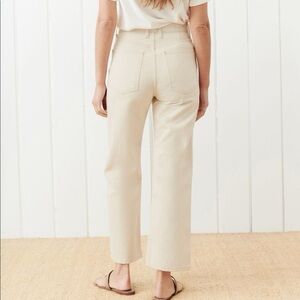 Jenni Kayne Wide Leg Pant Natural Off White Jeans Size 2